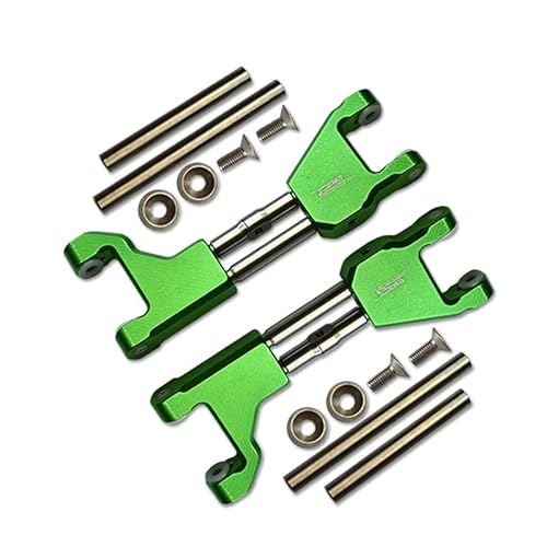 Stainless Steel+ Aluminium Supporting Mount with Front Or Rear Upper Arms for Traxxas 1/10 Maxx with WideMAXX Monster Truck 89086-4 - 14Pc Set Green von GPM Racing