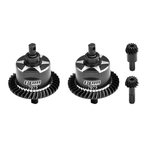 4140 Carbon Steel + 7075 Alloy Front & Rear Complete Differential for Traxxas 1/16 Mini Maxx 4WD RTR Brushless Monster Truck 107154-1 Upgrades - Black von GPM