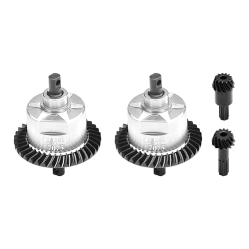 4140 Carbon Steel + 7075 Alloy Front & Rear Complete Differential for Traxxas 1/16 Mini Maxx 4WD RTR Brushless Monster Truck 107154-1 Upgrades - Silver von GPM