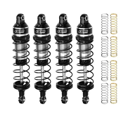 Aluminium Alloy Adjustable Shocks 87mm 4Pc Front and Rear for Traxxas 1/16 Mini Maxx 4WD RTR Brushless Monster Truck 107154-1 Upgrades - Silver von GPM