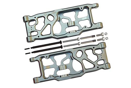 Aluminium Rear Lower Arms for Arrma 1:5 KRATON 8S BLX/Outcast 8S BLX/KRATON EXB Roller - 2Pc Set Grey Silver von GPM