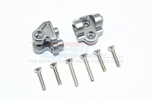 Aluminium Rear Upper Axle Mount Set for Rear Suspension Links for LOSI 1:6 4WD Super Baja Rey LOS05013 / Super Baja Rey 2.0 LOS05021 Upgrades - Grey Silver von GPM