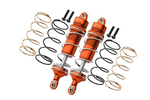 GPM Arrma 1/10 KRATON 4S BLX Tuning Teile Aluminium Rear Thickened Spring Dampers 120mm - 10Pc Set Orange von GPM