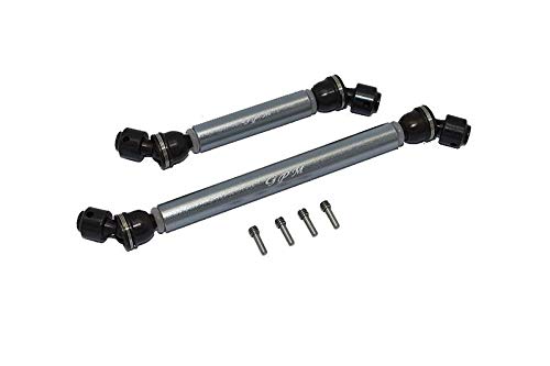 Axial 1/10 SCX10 III JT Gladiator (AXI03006) Tuning Teile Steel + Aluminium Front + Rear Cvd Drive Shaft - 2Pc Set Grey Silver von GPM