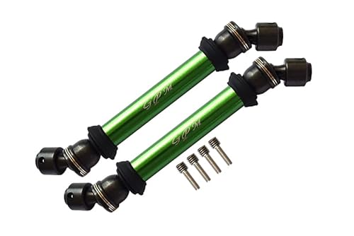 Axial Capra 1.9 Unlimited Trail Buggy Tuning Teile Steel+Aluminium Front+ Rear CVD Drive Shaft - 2Pc Set Green von GPM