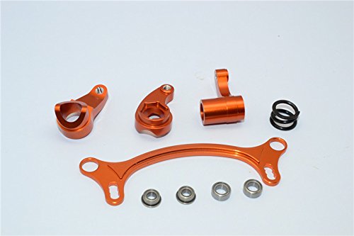 GPM Axial EXO Tuning Teile Aluminium Steering Assembly - 4Pcs Set Orange von GPM