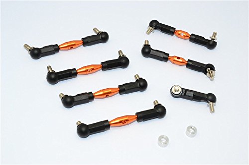 GPM HPI Sport 3 Flux Tuning Teile Aluminium Completed Tie Rod - 7Pcs Orange von GPM