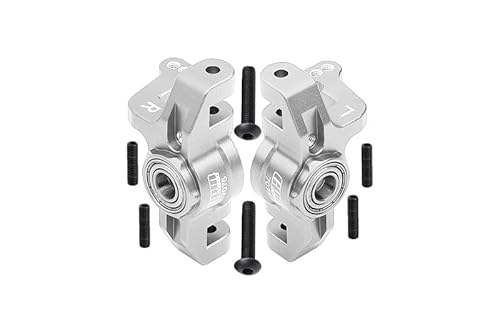 GPM for Losi 1:10 Lasernut U4 Tenacity LOS03028 / Tenacity DB Pro LOS03027V2 Aluminum Front Knuckle Arms - 8Pc Set Silver von GPM