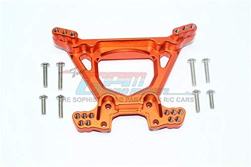 GPM for Traxxas Rustler 4X4 VXL (67076-4) / Hoss 4X4 VXL (90076-4) Aluminum Rear Shock Tower - 1Pc Set Orange von GPM