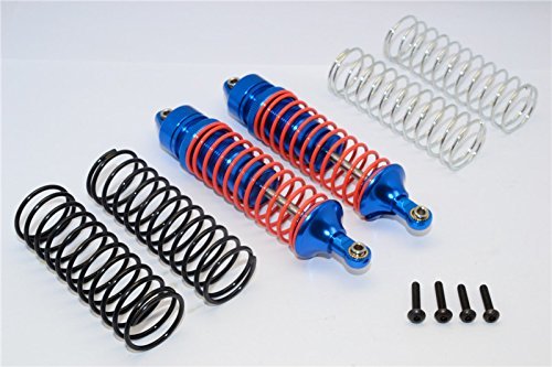 GPM for Traxxas Slash 4X4 / Stampede 4X4 / Rustler VXL/Craniac/NOS Deegan Rally/Bandit Aluminum Rear Adjustable Spring Damper with Aluminum Ball Top & Ball Ends - 1Pr Set Blue von GPM