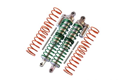 GPM For Traxxas X Maxx 4X4 Aluminum Front/Rear Adjustable Spring Shocks - 1Pr Silver von GPM