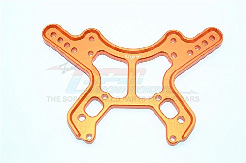 GPM Aluminium Front Damper Plate for Arrma 1:8 KRATON 6S / Outcast 6S / Notorious 6S / Talion 6S / KRATON 6S V5 / Notorious 6S V5 / 1:7 FIRETEAM 6S Upgrades - 1Pc Set Orange von GPM