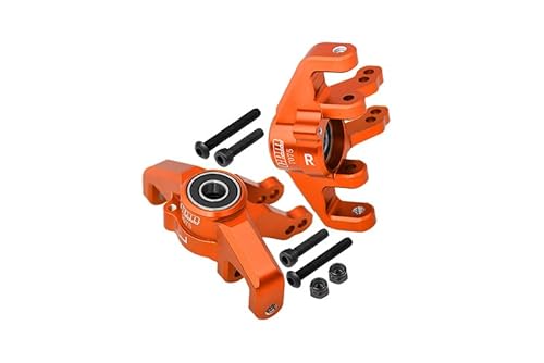 GPM Aluminium Front Knuckle Arms for LOSI 1:6 4WD Super Baja Rey LOS05013 / Super Baja Rey 2.0 LOS05021 Upgrades - Orange von GPM