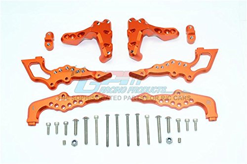 GPM Aluminium Rear Damper Mount for LOSI 1:6 4WD Super Baja Rey LOS05013 / Super Baja Rey 2.0 LOS05021 Upgrades - Orange von GPM