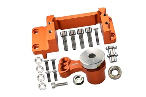 GPM Aluminium Servo Mount +25T Aluminium Servo Horn with Built-In Spring for Arrma 1:5 KRATON 8S BLX/OUTCAST 8S BLX/KRATON EXB Roller - 19Pc Set Orange von GPM