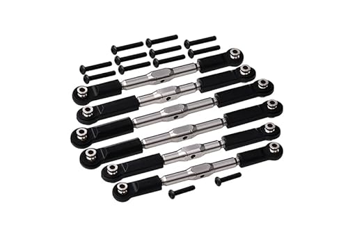 GPM Arrma 1/10 KRATON 4S BLX Tuning Teile Stainless Steel Adjustable Tie Rods - 6Pc Set von GPM