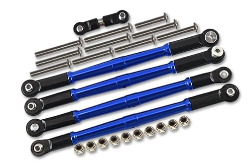 GPM Arrma 1:8 KRATON 6S / Outcast 6S/ Talion 6S BLX/KRATON 6S V5 / Notorious 6S V5 Tuning Teile Aluminium Turnbuckles Tie Rods - 5Pcs Set Blue von GPM