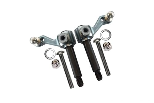 GPM For Tamiya Lunch Box Tuning Teile Aluminium Front Knuckle Arm - 1Pr Set Gray Silver von GPM