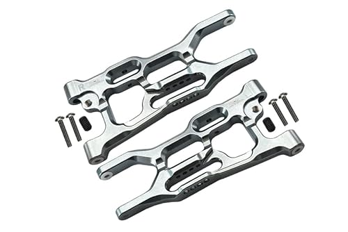 GPM Losi 1/10 Lasernut U4 Tenacity LOS03028 Tuning Teile Aluminium Rear Lower Arms - 8Pc Set Silver von GPM