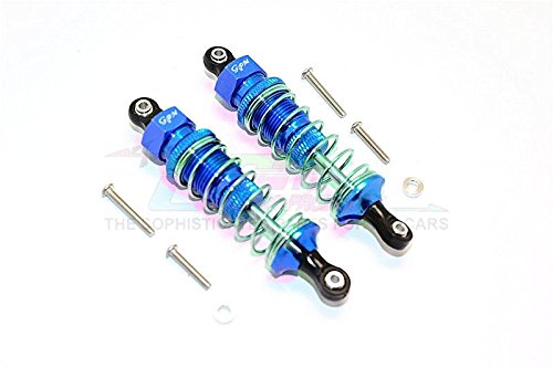 GPM Thunder Tiger Kaiser XS Tuning Teile Aluminium Front/Rear Adjustable Damper (75mm) with Plastic Ball Top - 1Pr Set Blue von GPM