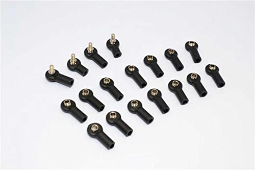 GPM Traxxas 1/16 Mini E-Revo, Mini Summit Tuning Teile Nylon Ball Ends with Balls for ERV160 Tie Rod - 18Pcs Black von GPM