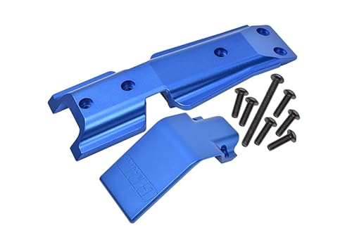 GPM for Traxxas E-Revo 2.0 VXL Brushless (86086-4) Aluminum Front Skid Plate - 2Pc Set Blue von GPM