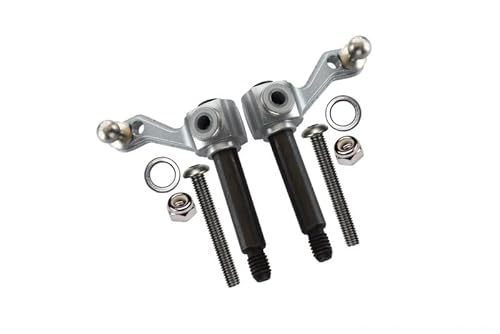 GPM for Tamiya Lunch Box Tuning Teile Aluminium Front Knuckle Arm - 1Pr Set Silver von GPM