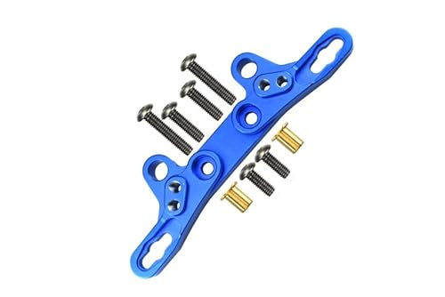 GPM For Tamiya TT-02 Aluminum Front/Rear Damper Plate - 1Pc Blue von GPM