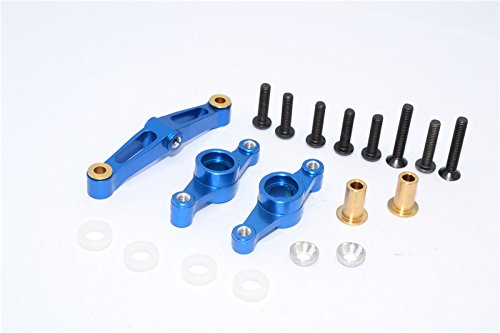 GPM for Tamiya TT-02 Tuning Teile Aluminium Steering Assembly - 1 Set Blue von GPM