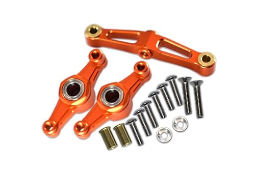 GPM for Tamiya TT-02 Tuning Teile Aluminium Steering Assembly with Bearing - 1 Set Orange von GPM