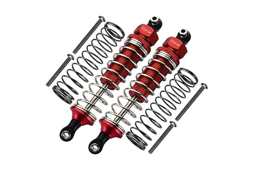 GPM For Traxxas TRX-4 Trail Defender Crawler/TRX-6 Merc-Benz G63 Aluminum Front/Rear Adjustable Spring Dampers - 1Pr Set Red von GPM