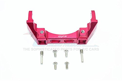 GPM for Traxxas TRX-4 Trail Defender Crawler Aluminium Rear Bumper Mount - 1Pc Set Red von GPM