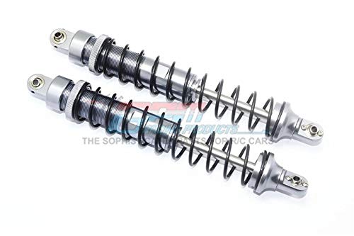 HPI Baja 5B RTR, 5B SS, 5T Tuning Teile Aluminium Front Adjustable Spring Damper (186mm) with Silicone Cover & Aluminium Ball Ends - 1Pr Set Grey Silver von GPM