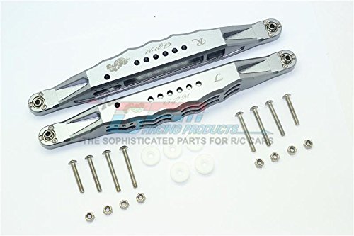 Losi 1/6 Super Baja Rey 4X4 Desert Truck Tuning Teile Aluminium Rear Lower Trailing Arms - 1Pr Set Grey Silver von GPM