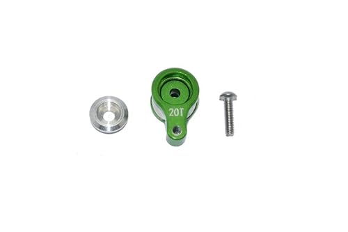 GPM for Losi 1/8 LMT 4WD Solid Axle Monster Truck LOS04022 Aluminum 20T Servo Horn with Built-In Spring - 3Pc Set Green von GPM