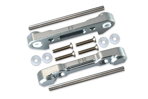 Losi 1:10 Lasernut U4 Tenacity LOS03028 / Tenacity DB Pro LOS03027V2 Tuning Teile Aluminium Front Lower Suspension Mount - 12Pc Set Grey Silver von GPM