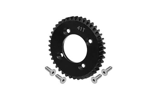 Losi 1:10 Lasernut U4 Tenacity LOS03028 / Tenacity DB Pro LOS03027V2 Tuning Teile Harden Steel #45 Spur Gear 41T - 5Pc Set Black von GPM