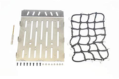 Stainless Steel Truck Trunk Lid (Style A) + Cargo Net for Traxxas TRX-6 Mercedes-Benz G63 (88096-4) - 20Pc Set von GPM