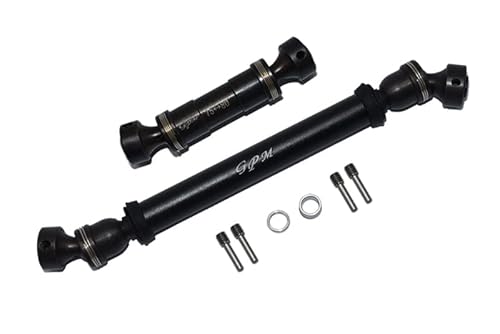 Steel #45 + Aluminium Front + Rear Drive Shaft for 1:10 Traxxas E-Revo Brushless/E-Revo VXL 2.0 / Summit - 8Pc Set Black von GPM