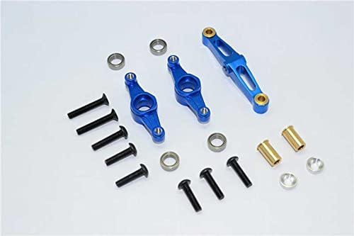 GPM for Tamiya TT-02 Tuning Teile Aluminium Steering Assembly with Bearing - 1 Set Blue von GPM