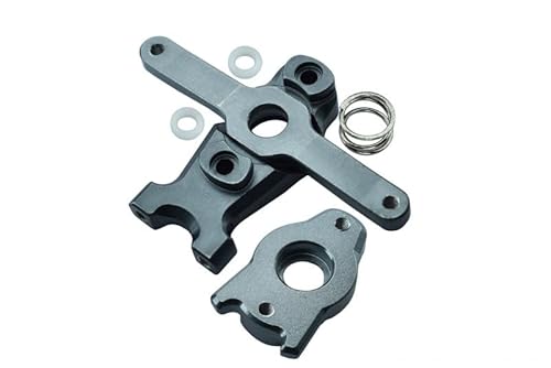 GPM for Traxxas 1/16 Mini E-Revo, Mini Slash, Mini Summit Aluminum Steering Assembly - 3 Pcs Set Gray Silver von GPM