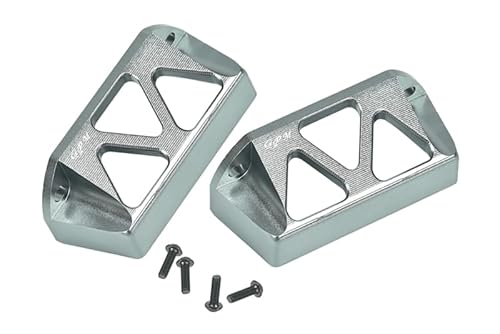 GPM for Traxxas E-Revo Brushless/E-Revo VXL 2.0 Aluminum Servo Protector - 2Pcs Set Gray Silver von GPM