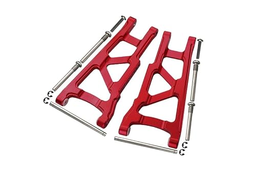 GPM for Traxxas Slash 4X4 / Stampede 4X4 / Rustler 4X4 / Hoss 4X4 Aluminum Front Or Rear Lower Arm - 1Pr Set Red von GPM