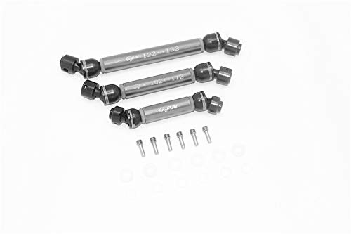 GPM For Traxxas TRX-6 Merc-Benz G63 (88096-4) Steel+Aluminium Front + Center + Rear CVD Drive Shaft - 3Pc Set Gray Silver von GPM