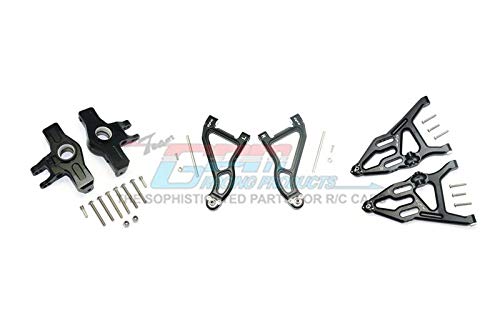 GPM for Traxxas Unlimited Desert Racer 4X4 (#85076-4) Aluminum Front Upper & Lower Arms + Knuckle Arms Set - 28Pc Set Black von GPM