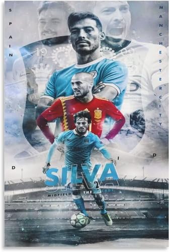 1000 Teile Puzzle David Silva - Kunstdesign - Vintage Poster Holz Puzzle Erwachsene Stress Freisetzung Spiel 1000 Piece 29.5x19.6inch(75x50cm) Kein Rahmen von GQJXUANYU