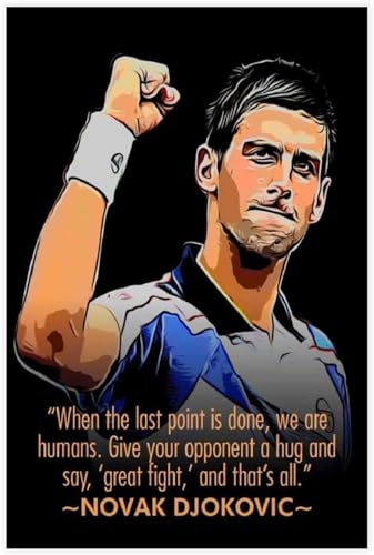 1000 Teile Puzzle Novak Djokovic Poster Tennis Motivationszitat 3 Holz Puzzle Erwachsene Stress Freisetzung Spiel 1000 Piece 29.5x19.6inch(75x50cm) Kein Rahmen von GQJXUANYU