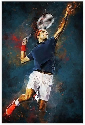 1000 Teile Puzzle Roger Federer 10 Poster Holz Puzzle Erwachsene Stress Freisetzung Spiel 1000 Piece 29.5x19.6inch(75x50cm) Kein Rahmen von GQJXUANYU