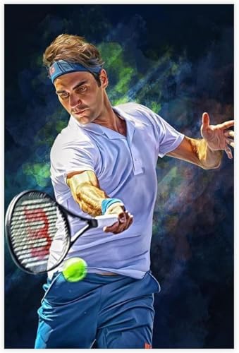 1000 Teile Puzzle Roger Federer 25 Poster Holz Puzzle Erwachsene Stress Freisetzung Spiel 1000 Piece 29.5x19.6inch(75x50cm) Kein Rahmen von GQJXUANYU