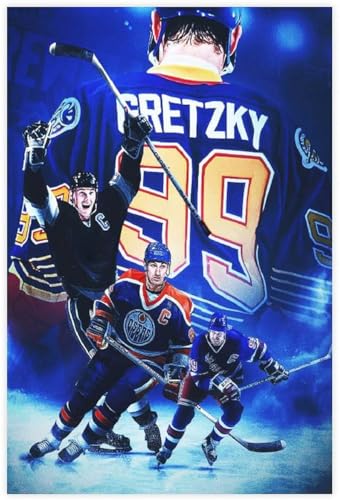 1000 Teile Puzzle Wayne GretzkBrave Hockeyspieler Kunstästhetik Poster Holz Puzzle Erwachsene Stress Freisetzung Spiel 1000 Piece 29.5x19.6inch(75x50cm) Kein Rahmen von GQJXUANYU